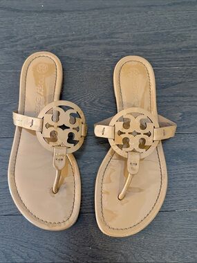 Tory Burch ‘Miller’ nude patent sandal size 8